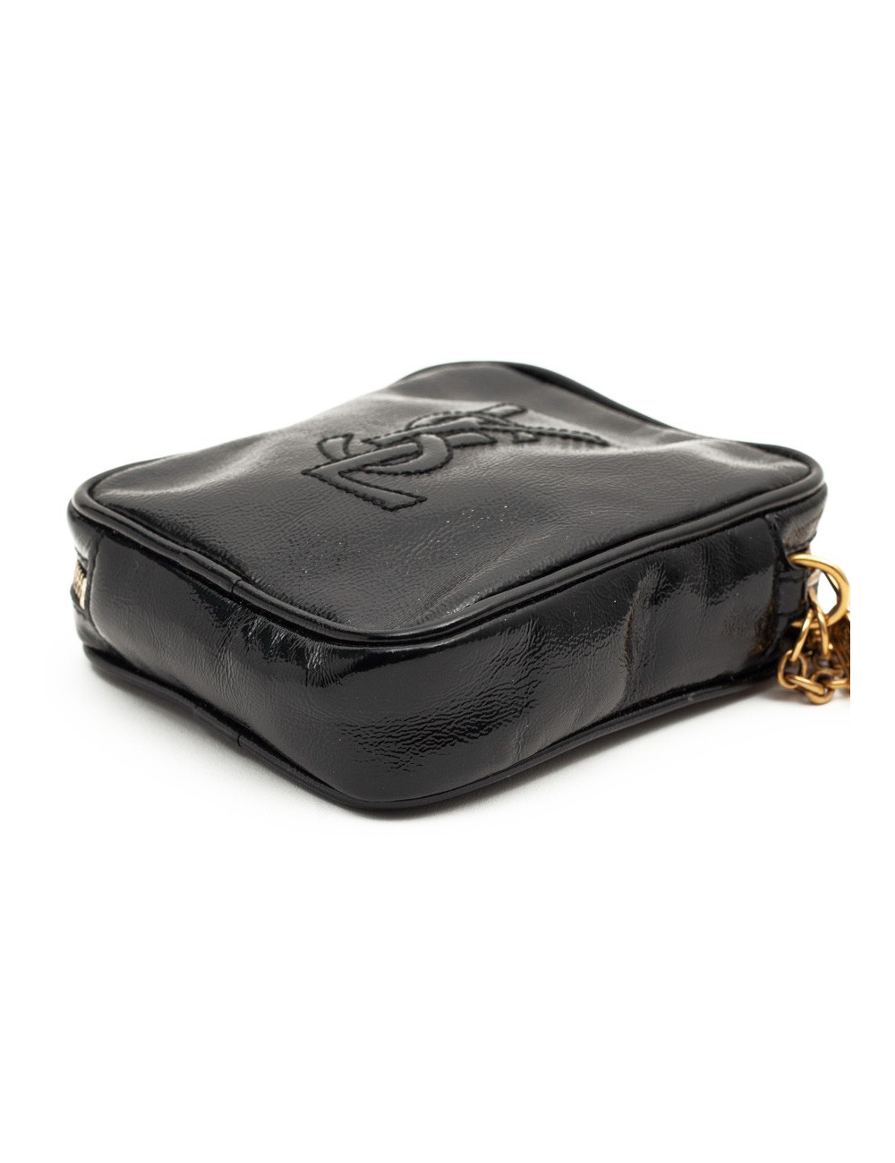 YSL Mini pochette SAINT LAURENT cuir verni noir