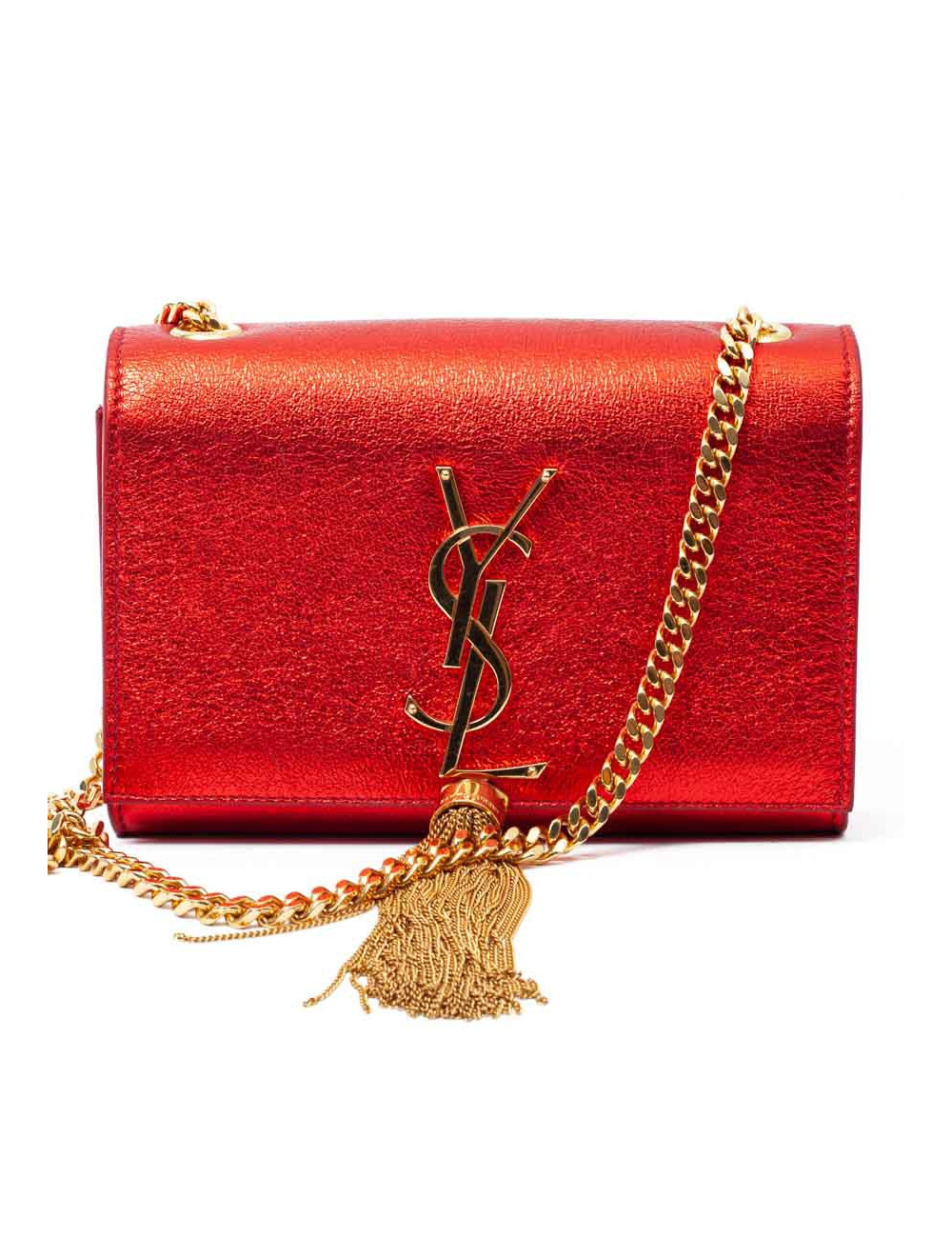 YSL Pochette SAINT LAURENT cuir rouge