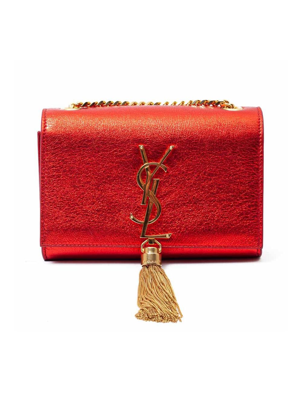 YSL Pochette SAINT LAURENT cuir rouge