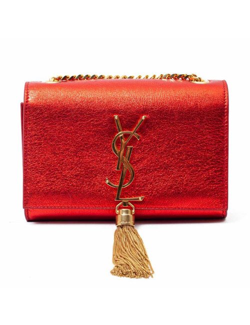YSL Pochette SAINT LAURENT cuir rouge