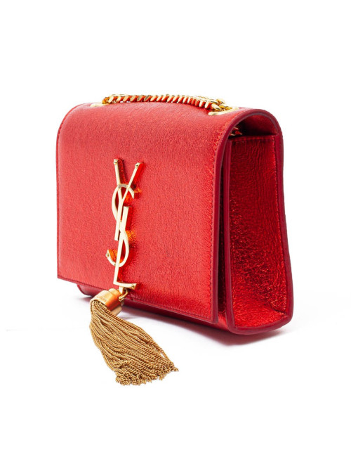 CHANEL bleu sac en cuir grainé