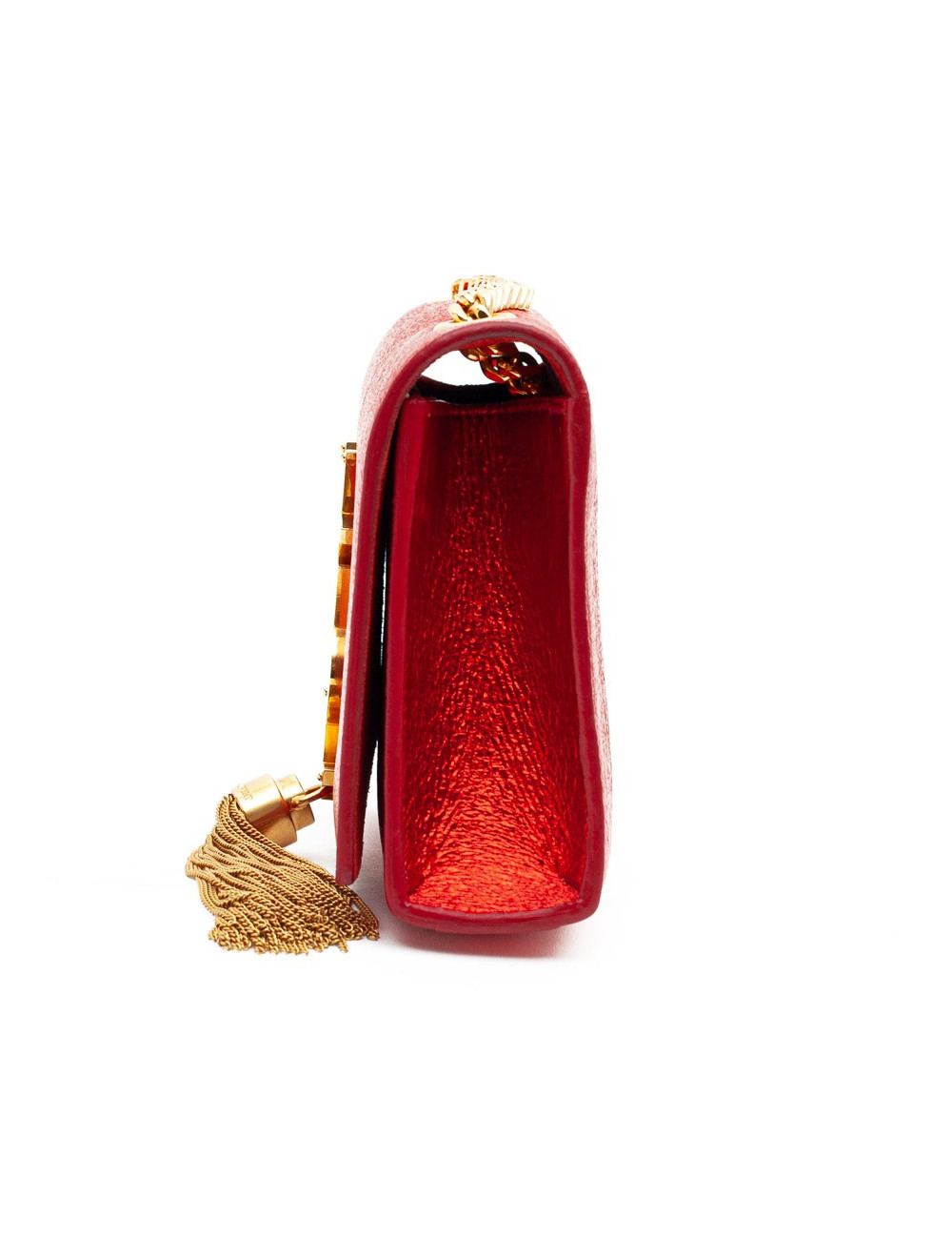 YSL Pochette SAINT LAURENT cuir rouge