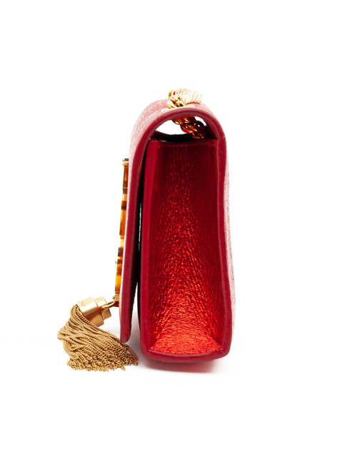 YSL Pochette SAINT LAURENT cuir rouge