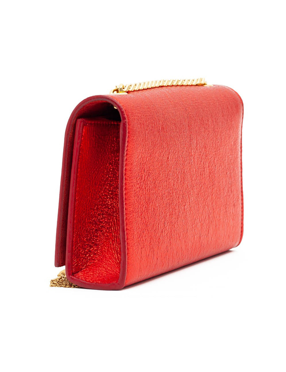 YSL Pochette SAINT LAURENT cuir rouge