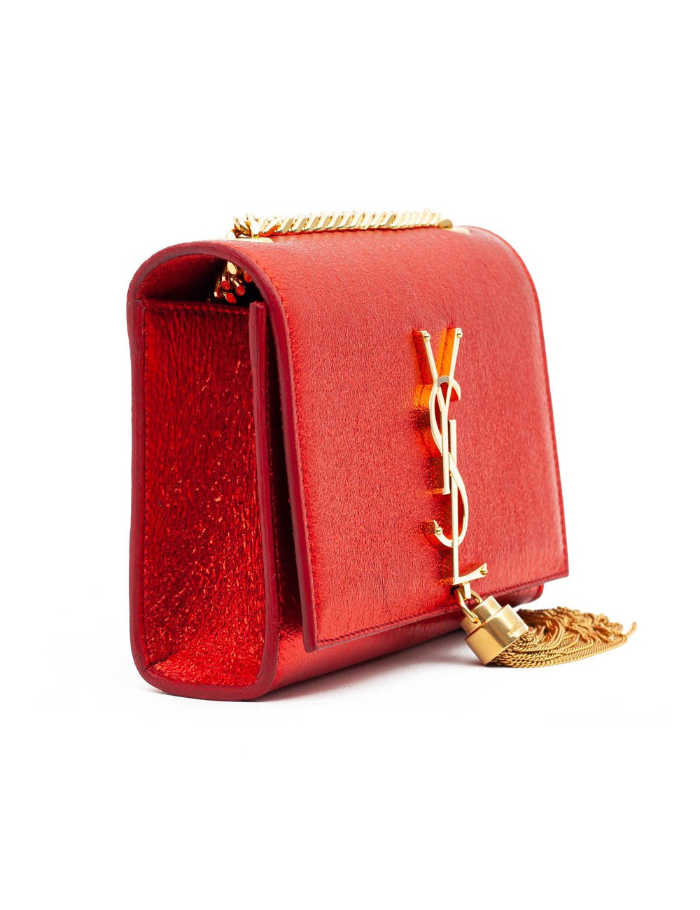 YSL Pochette SAINT LAURENT cuir rouge