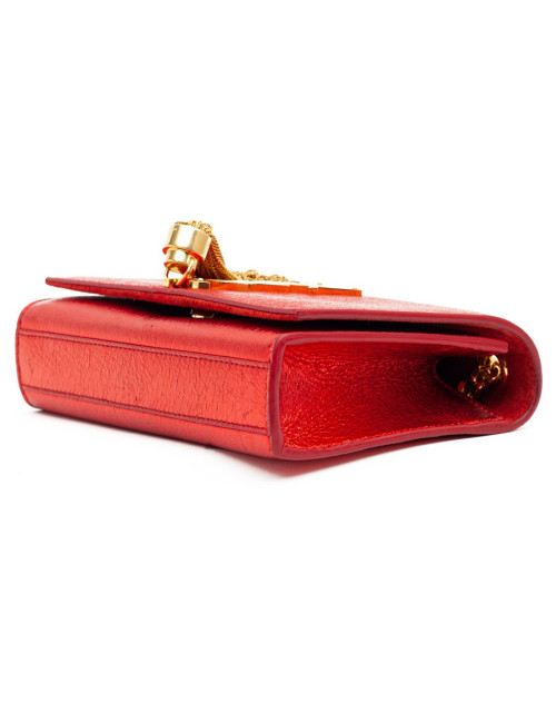 YSL Pochette SAINT LAURENT cuir rouge