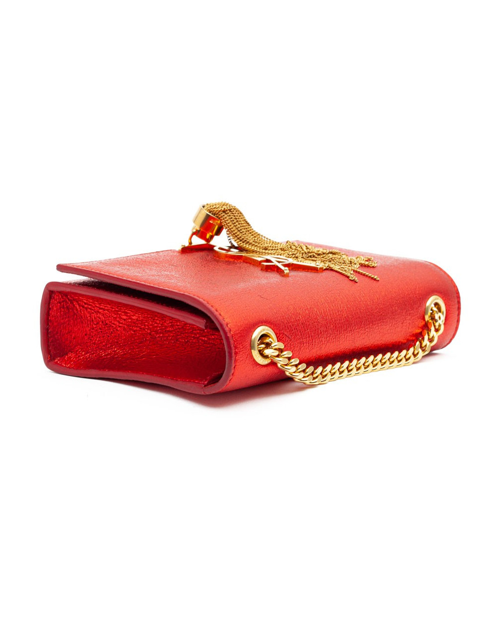 CHANEL bleu sac en cuir grainé