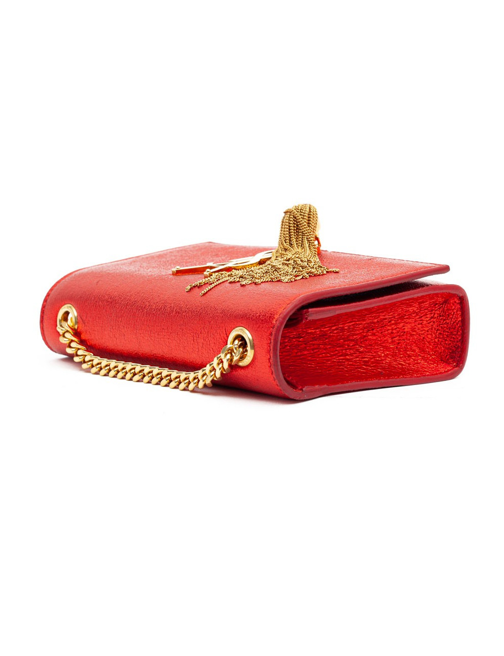 YSL Pochette SAINT LAURENT cuir rouge