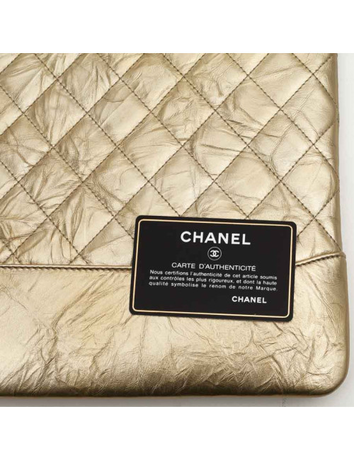 Pochette CHANEL cuir doré