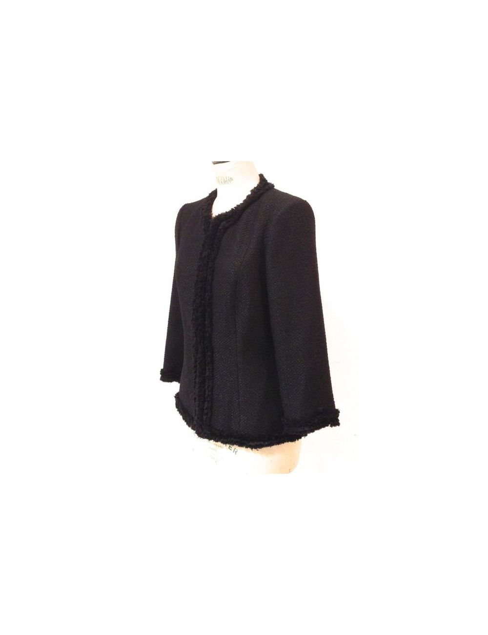 Veste CHANEL en tweed noir