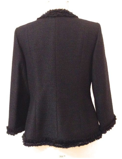 Veste CHANEL en tweed noir