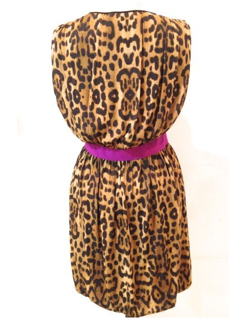 Robe GIAMBATTISTA VALLI mousseline de soie léopard