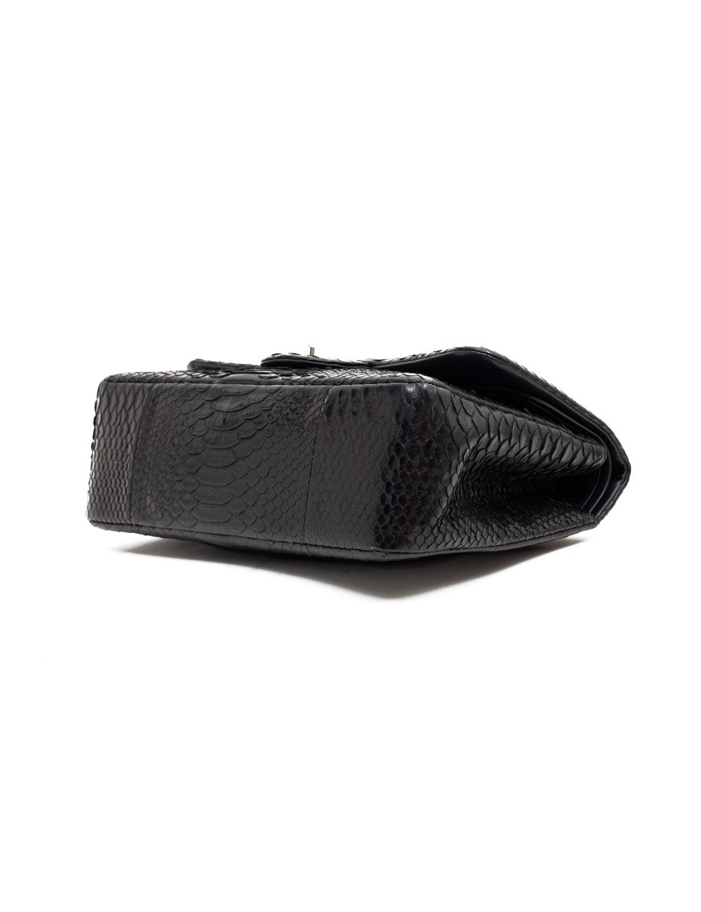 CHANEL Jumbo python noir