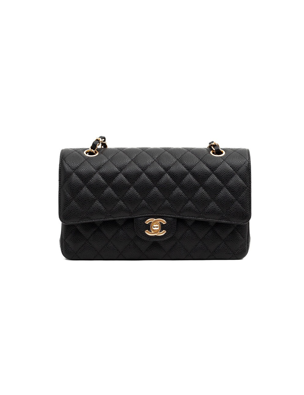 CHANEL sac a main timeless cuir caviar noir