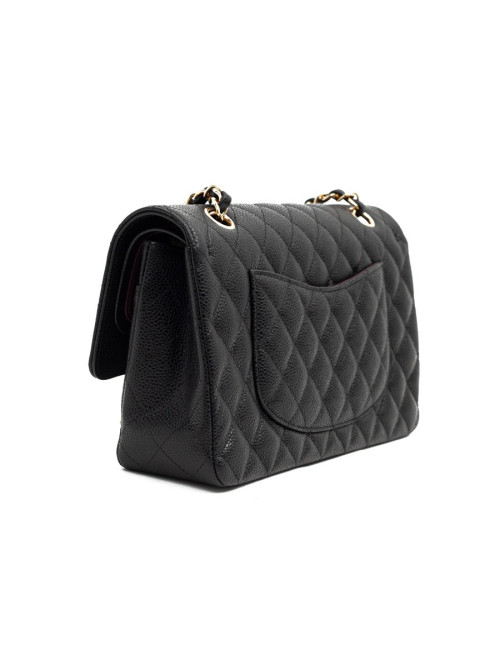 CHANEL sac a main timeless cuir caviar noir