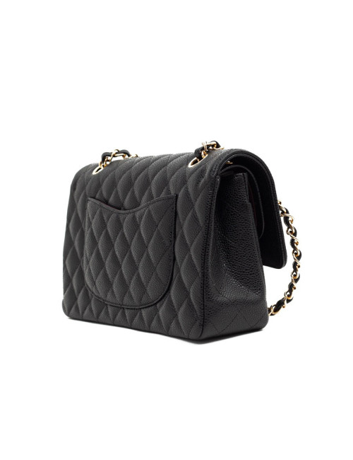 CHANEL sac a main timeless cuir caviar noir