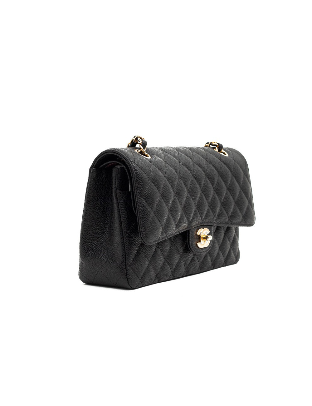 CHANEL sac a main timeless cuir caviar noir