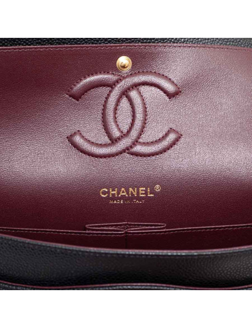 CHANEL sac a main timeless cuir caviar noir