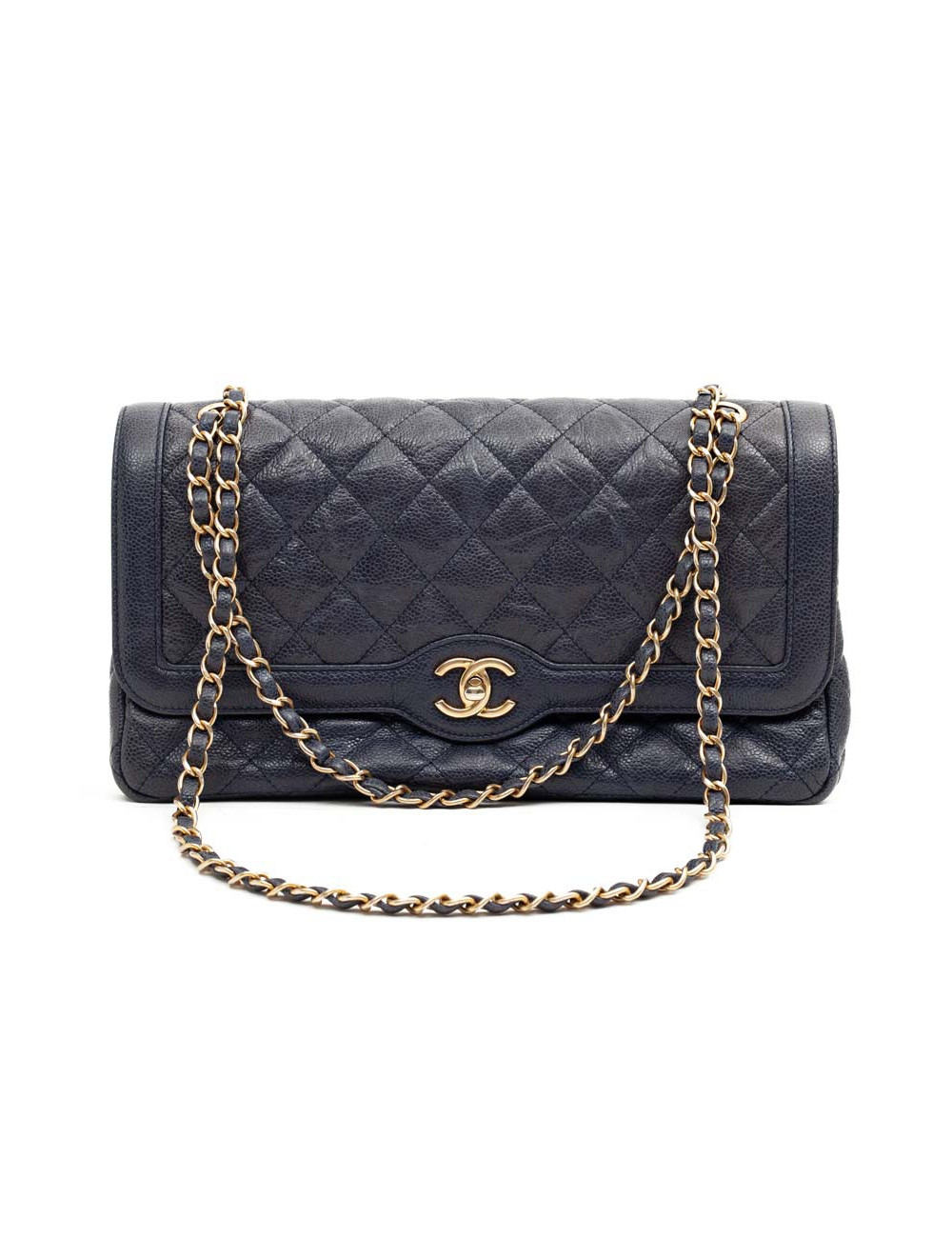 CHANEL Timeless cuir caviar bleu