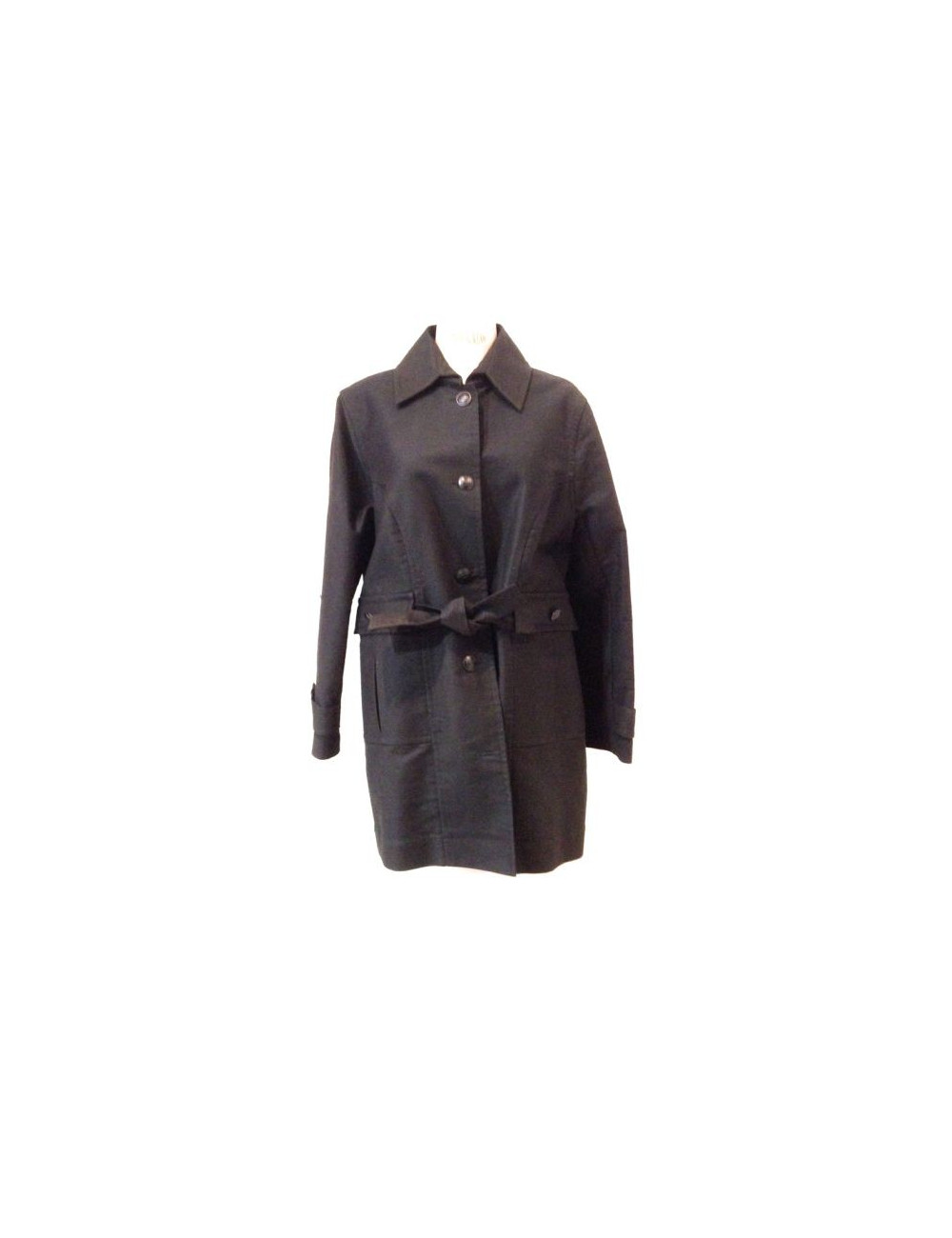 Veste CHANEL 3/4 en coton noir T 48