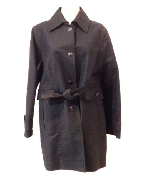 Veste CHANEL 3/4 en coton noir T 48