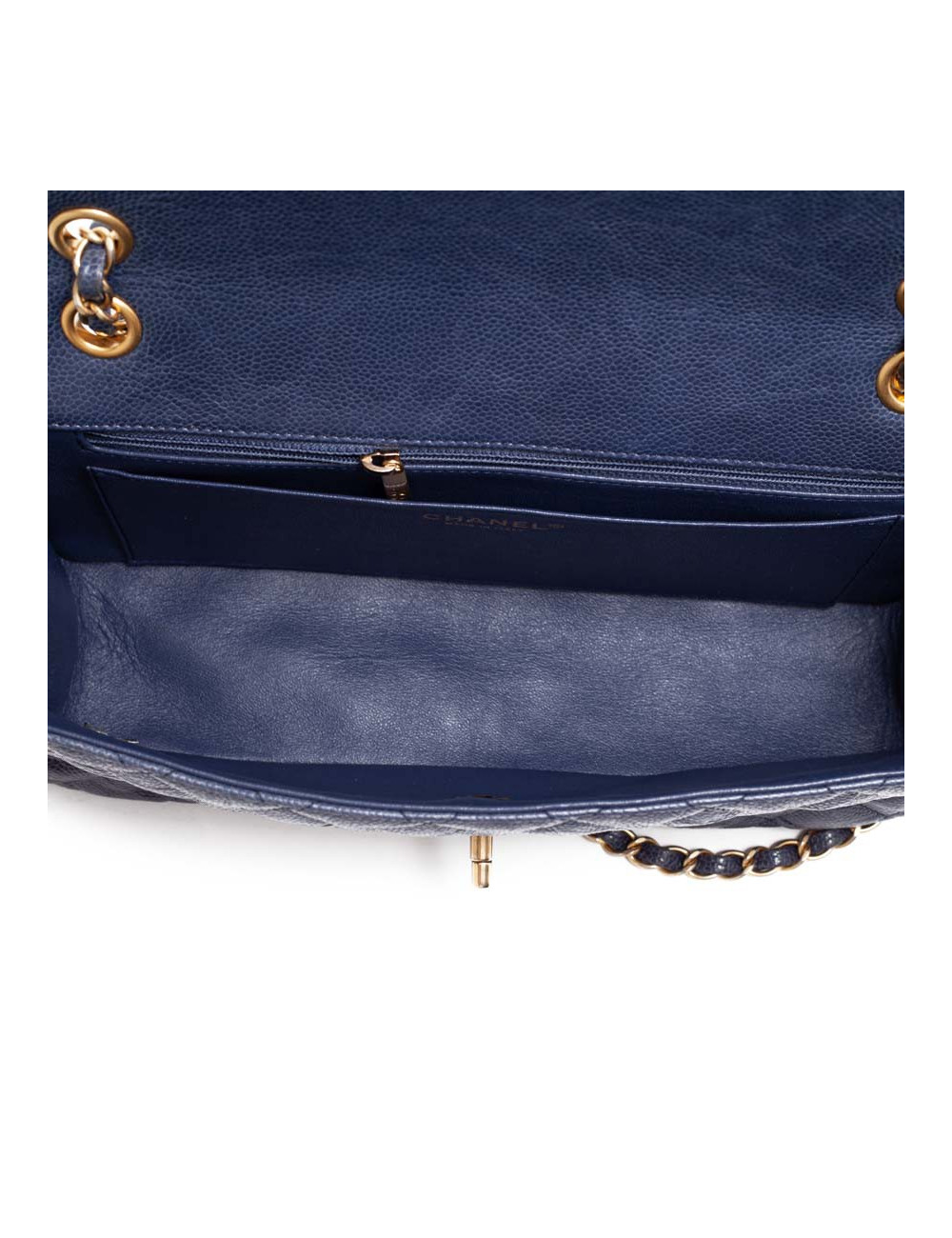 CHANEL Timeless cuir caviar bleu