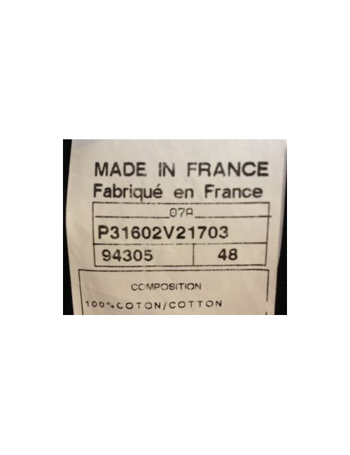 Veste CHANEL 3/4 en coton noir T 48
