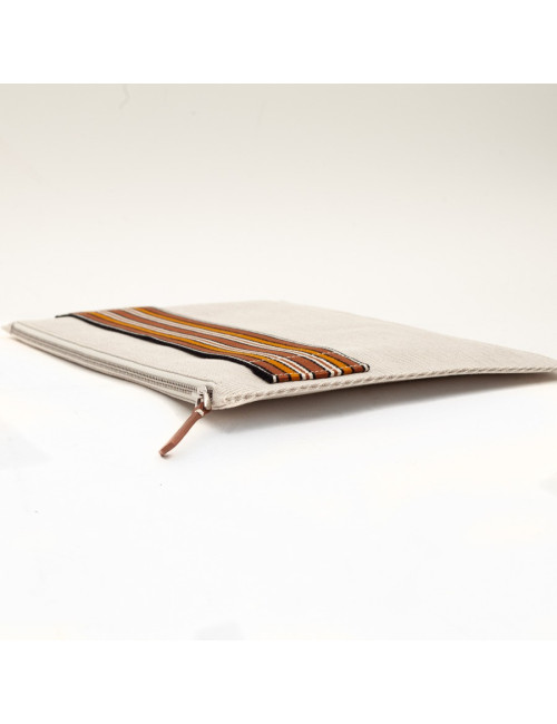 Pochette MULBERRY cuir grainé orange