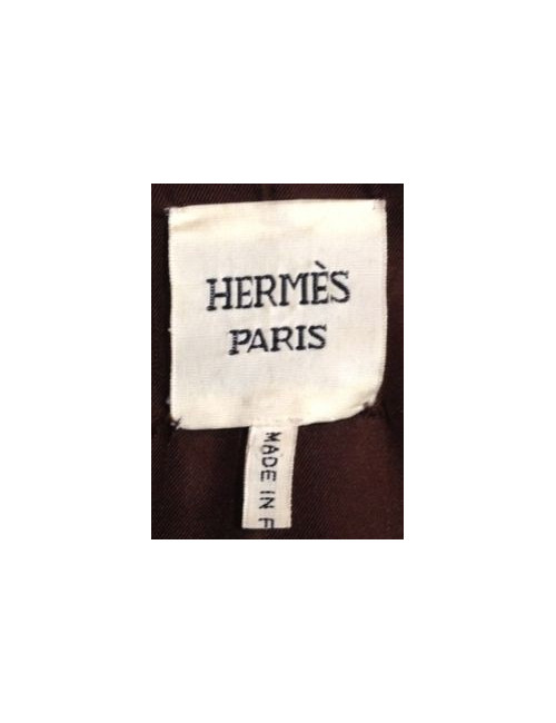 Veste HERMES en cuir marron T 46
