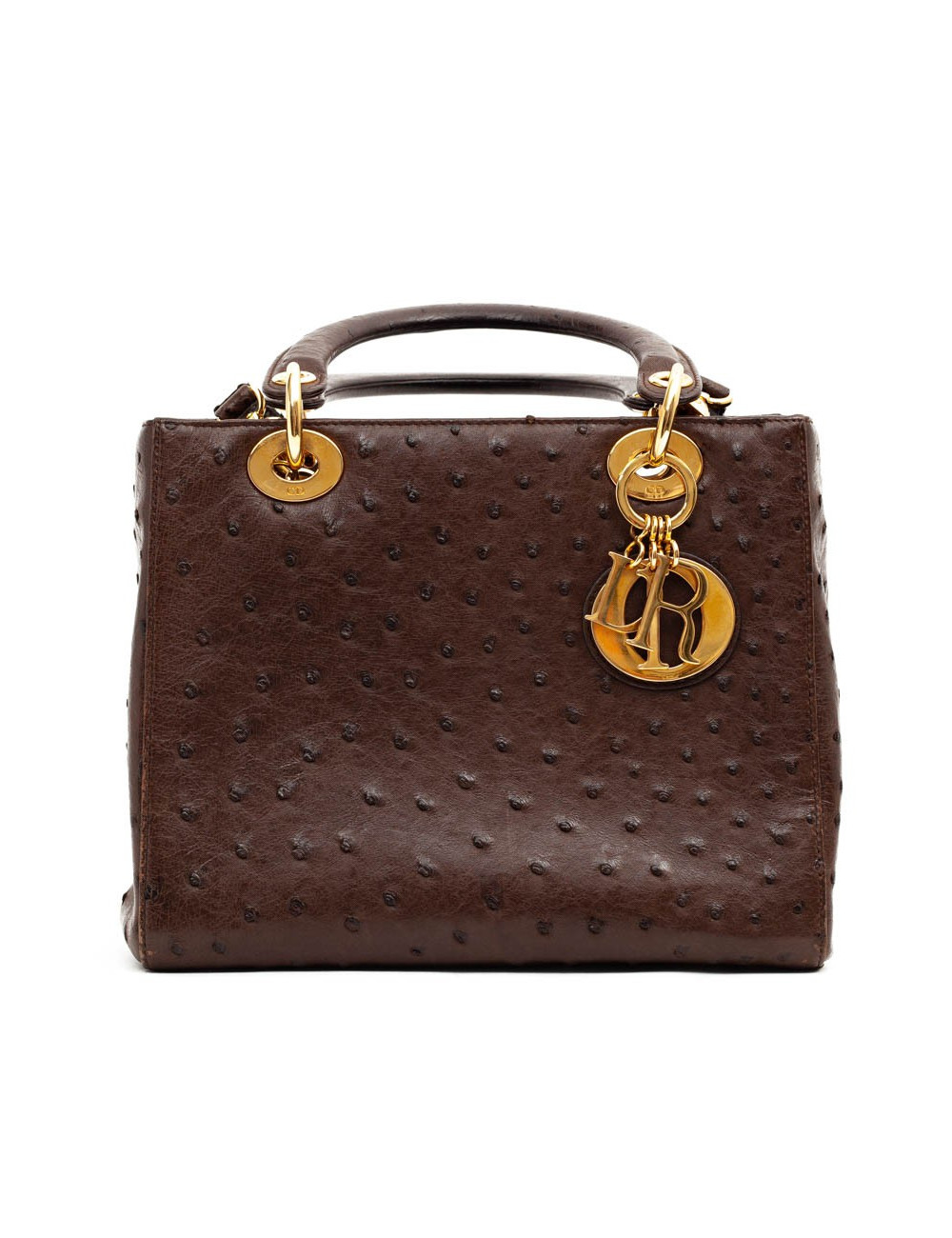 Dior Lady Dior sac autruche marron cacao