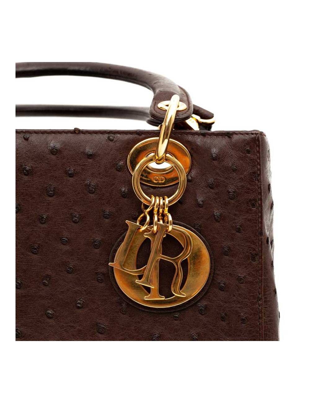 Dior Lady Dior sac autruche marron cacao