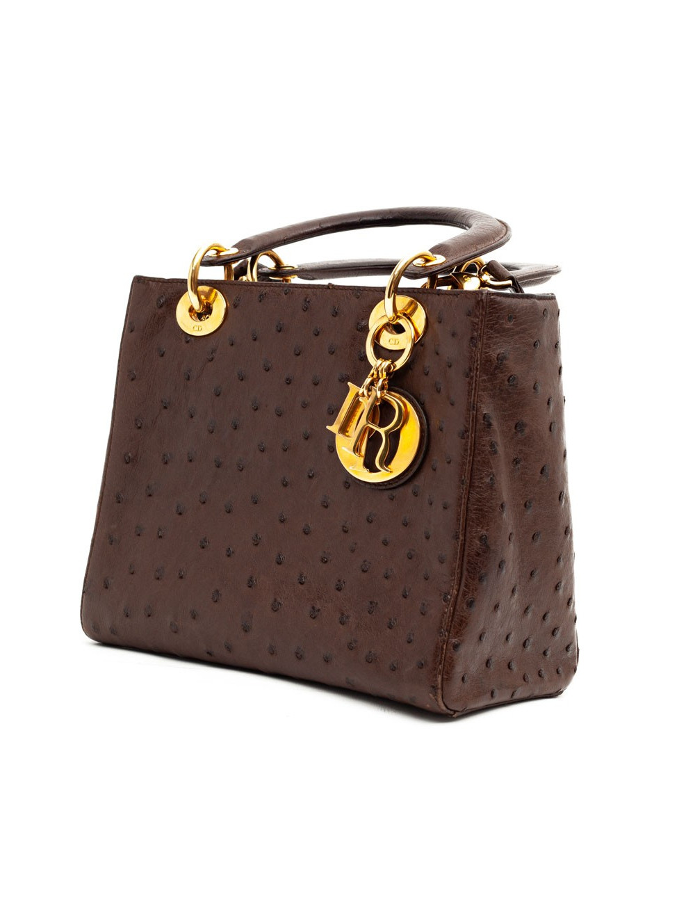Dior Lady Dior sac autruche marron cacao