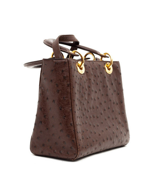 Dior Lady Dior sac autruche marron cacao