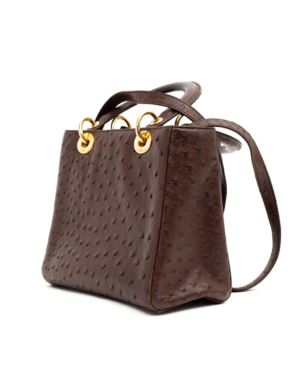Dior Lady Dior sac autruche marron cacao