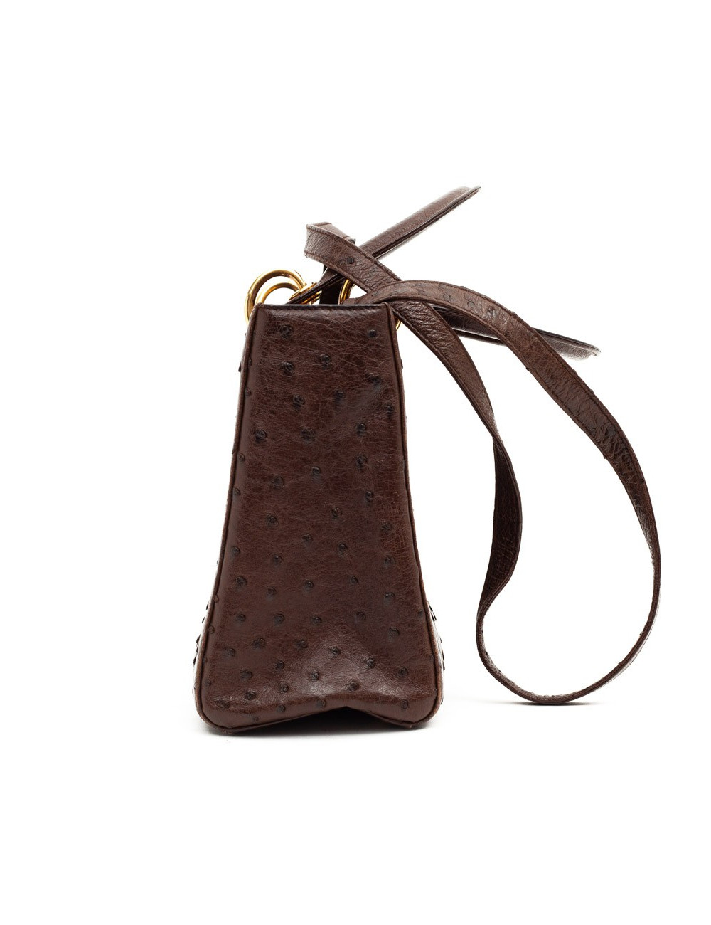 Dior Lady Dior sac autruche marron