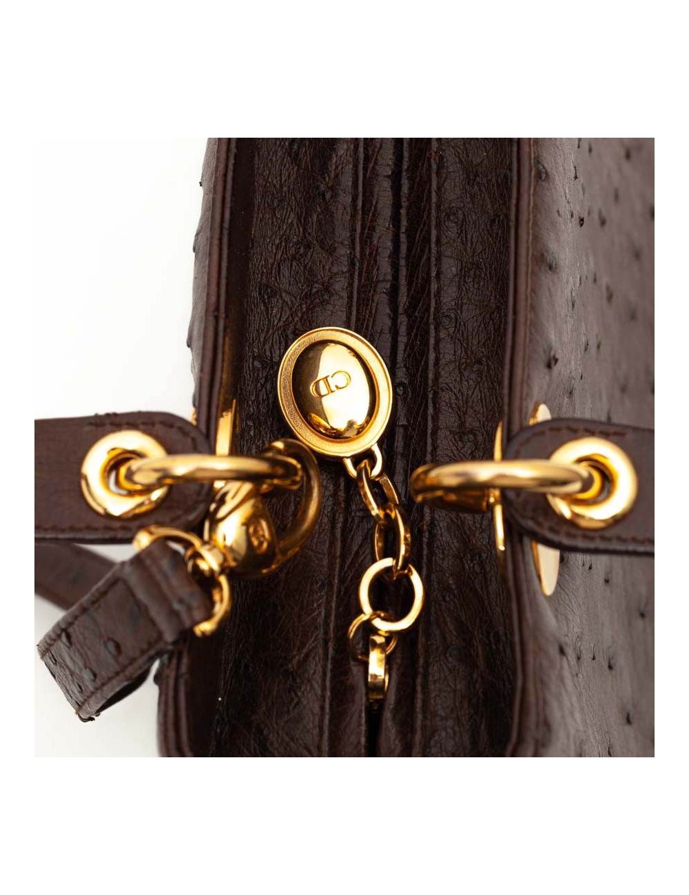 Dior Lady Dior sac autruche marron cacao