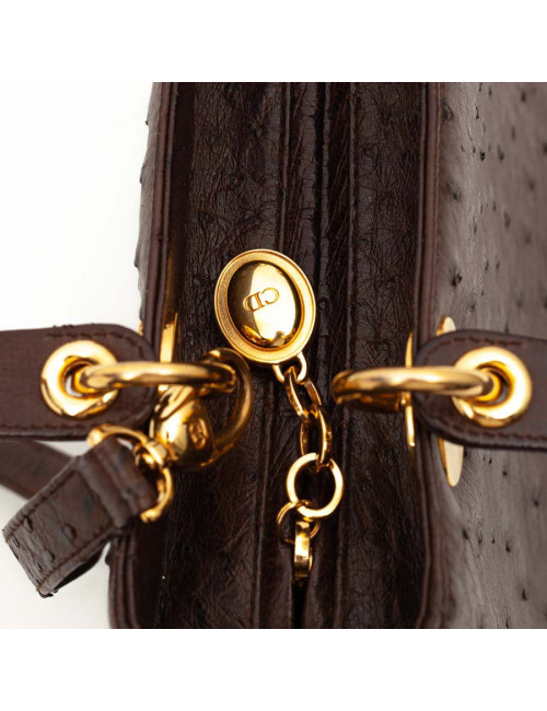 Dior Lady Dior sac autruche marron cacao