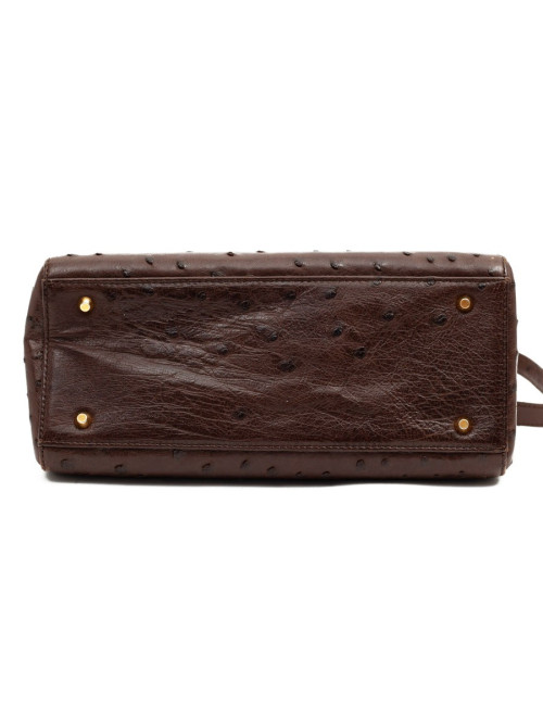 Dior Lady Dior sac autruche marron cacao