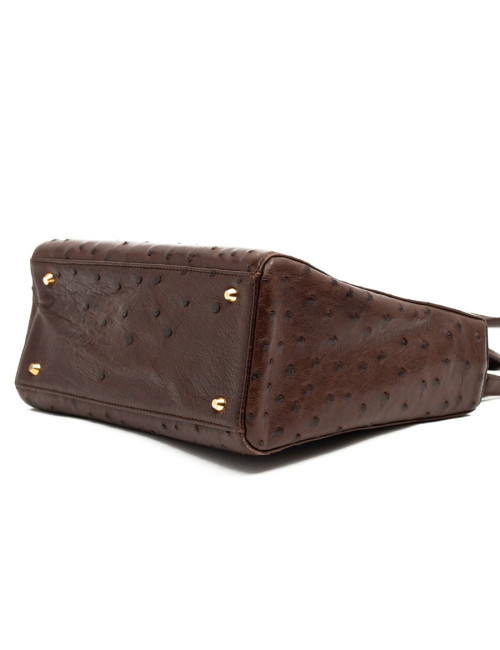 Dior Lady Dior sac autruche marron cacao