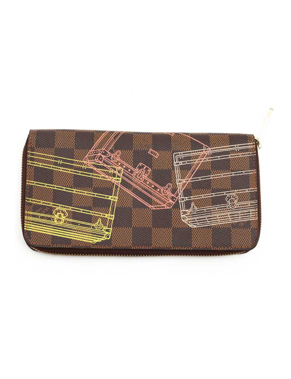 Portefeuille Malles LOUIS VUITTON toile damier