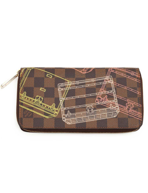 Portefeuille Malles LOUIS VUITTON toile damier