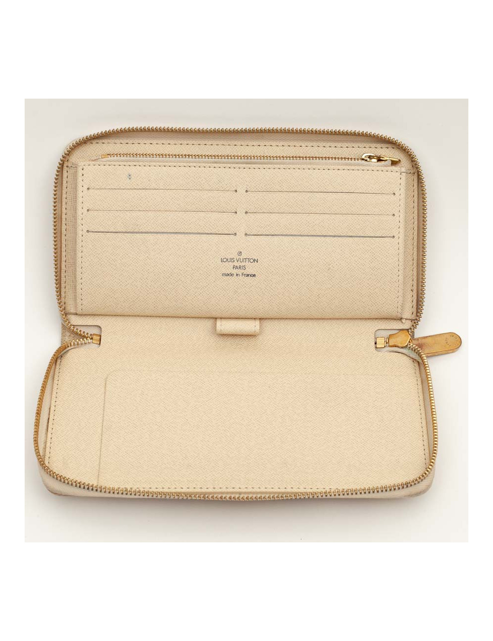 Portefeuille LV toile enduite damier gris GM