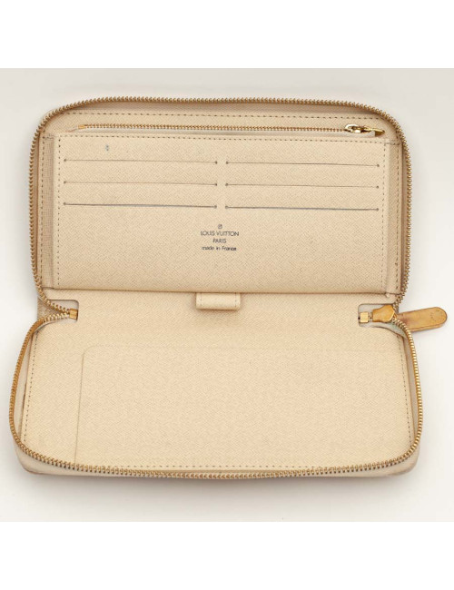 Portefeuille LV toile enduite damier gris GM