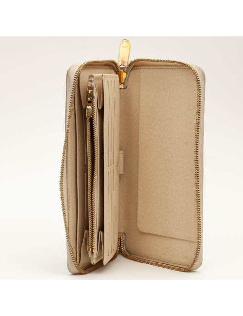 Portefeuille LV toile enduite damier gris GM