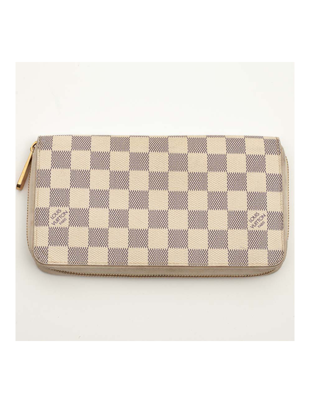 Portefeuille LV toile enduite damier gris GM