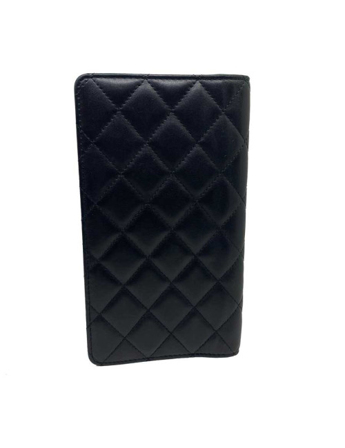 Porte agenda CHANEL cuir noir