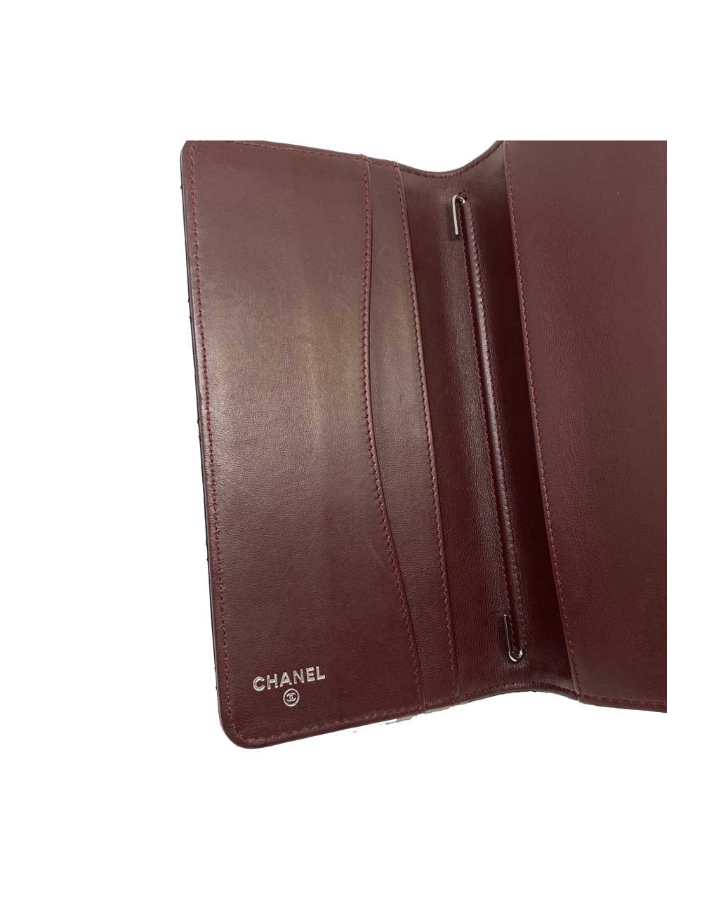 Porte agenda CHANEL cuir noir