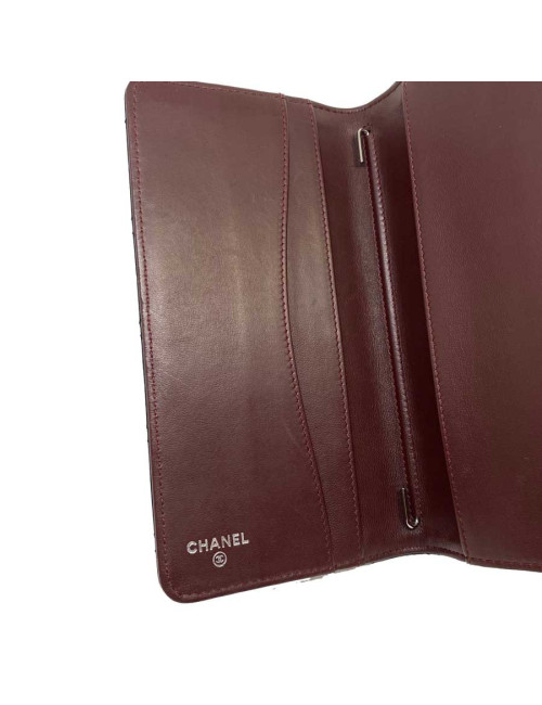 Porte repertoire CHANEL cuir noir