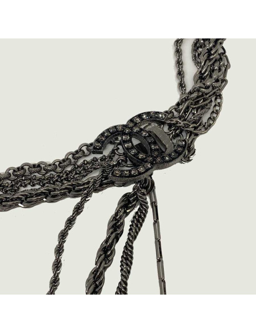 Ceinture CHANEL chaines ruthénium
