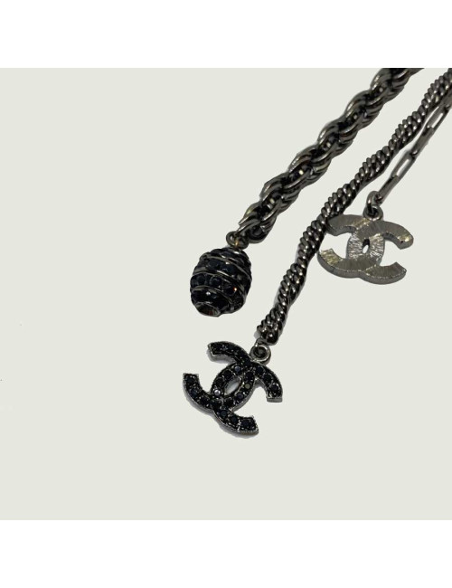 Ceinture CHANEL chaines ruthénium